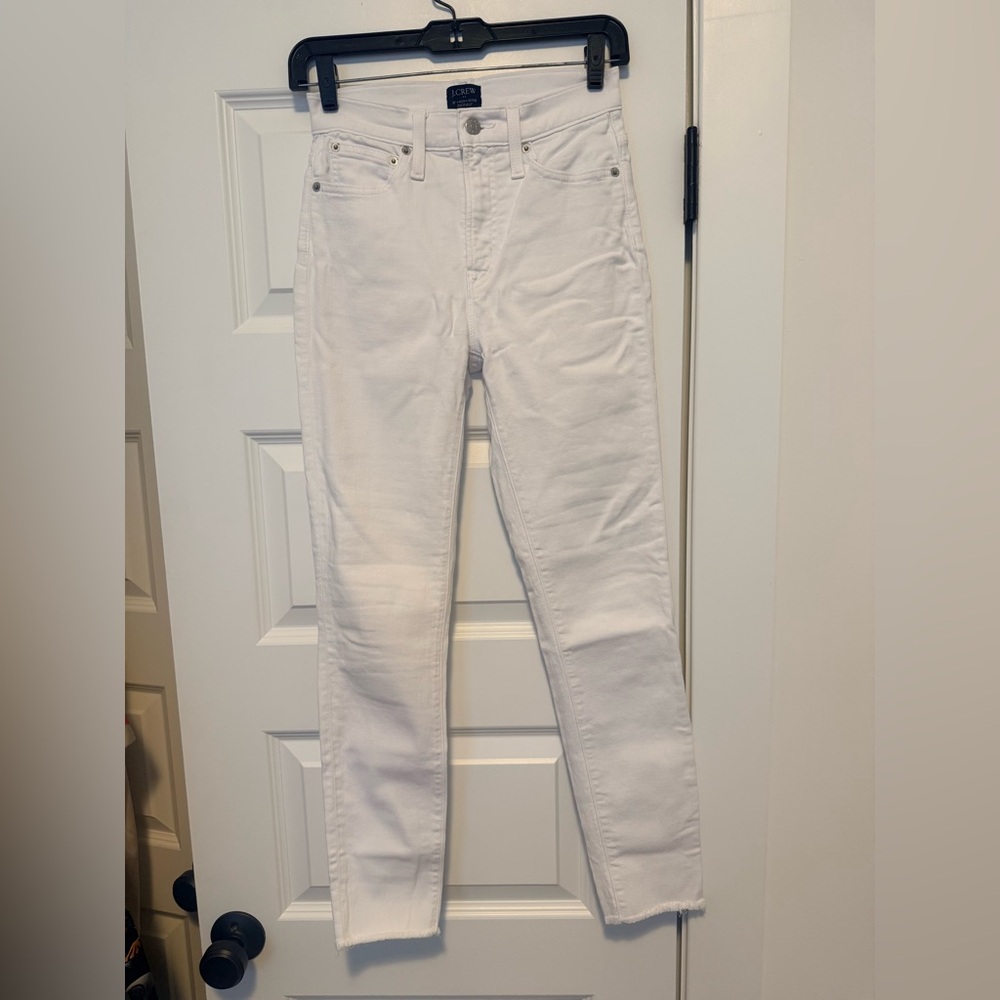 J. Crew Women's White High-Rise Skinny Jeans